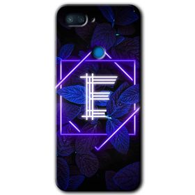 Xiaomi Mi 8 Lite Dark Neon Yaprak E Harfi Baskılı Uyumlu Silikon Kılıf