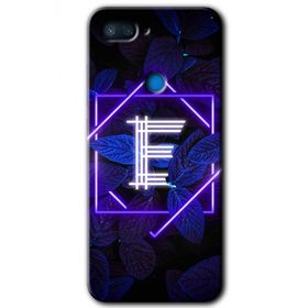 Xiaomi Mi 8 Lite Dark Neon Yaprak E Harfi Baskılı Uyumlu Silikon Kılıf