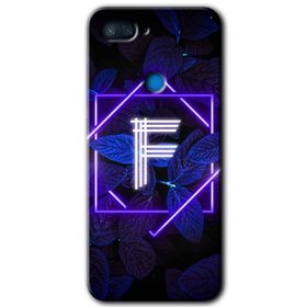 Xiaomi Mi 8 Lite Dark Neon Yaprak F Harfi Baskılı Uyumlu Silikon Kılıf