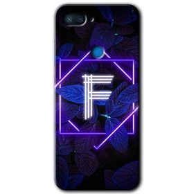 Xiaomi Mi 8 Lite Dark Neon Yaprak F Harfi Baskılı Uyumlu Silikon Kılıf