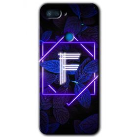Xiaomi Mi 8 Lite Dark Neon Yaprak F Harfi Baskılı Uyumlu Silikon Kılıf