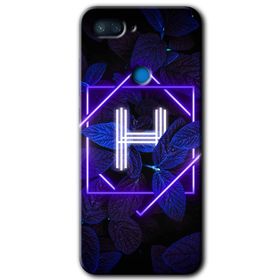 Xiaomi Mi 8 Lite Dark Neon Yaprak H Harfi Baskılı Uyumlu Silikon Kılıf