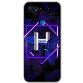 Xiaomi Mi 8 Lite Dark Neon Yaprak H Harfi Baskılı Uyumlu Silikon Kılıf