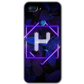 Xiaomi Mi 8 Lite Dark Neon Yaprak H Harfi Baskılı Uyumlu Silikon Kılıf