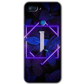 Xiaomi Mi 8 Lite Dark Neon Yaprak İ Harfi Baskılı Uyumlu Silikon Kılıf