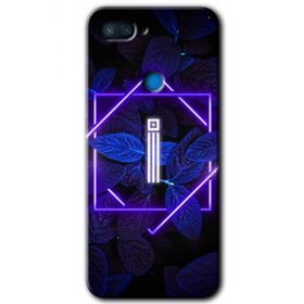 Xiaomi Mi 8 Lite Dark Neon Yaprak İ Harfi Baskılı Uyumlu Silikon Kılıf