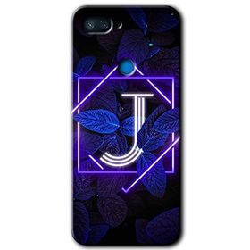 Xiaomi Mi 8 Lite Dark Neon Yaprak J Harfi Baskılı Uyumlu Silikon Kılıf