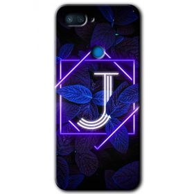 Xiaomi Mi 8 Lite Dark Neon Yaprak J Harfi Baskılı Uyumlu Silikon Kılıf