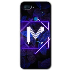 Xiaomi Mi 8 Lite Dark Neon Yaprak M Harfi Baskılı Uyumlu Silikon Kılıf