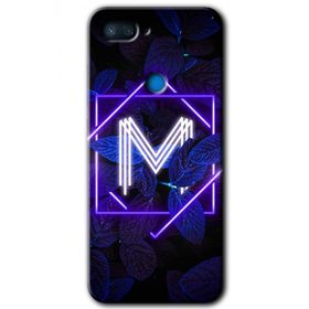 Xiaomi Mi 8 Lite Dark Neon Yaprak M Harfi Baskılı Uyumlu Silikon Kılıf