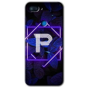 Xiaomi Mi 8 Lite Dark Neon Yaprak P Harfi Baskılı Uyumlu Silikon Kılıf