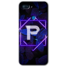 Xiaomi Mi 8 Lite Dark Neon Yaprak P Harfi Baskılı Uyumlu Silikon Kılıf