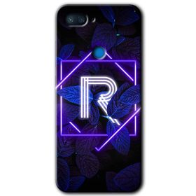 Xiaomi Mi 8 Lite Dark Neon Yaprak R Harfi Baskılı Uyumlu Silikon Kılıf