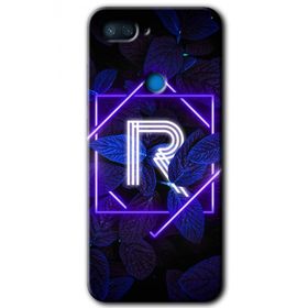 Xiaomi Mi 8 Lite Dark Neon Yaprak R Harfi Baskılı Uyumlu Silikon Kılıf