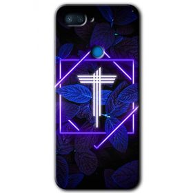 Xiaomi Mi 8 Lite Dark Neon Yaprak T Harfi Baskılı Uyumlu Silikon Kılıf