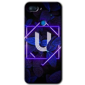 Xiaomi Mi 8 Lite Dark Neon Yaprak U Harfi Baskılı Uyumlu Silikon Kılıf