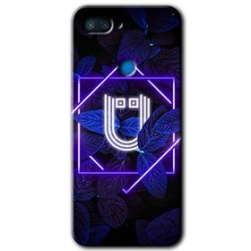 Xiaomi Mi 8 Lite Dark Neon Yaprak U Harfi Baskılı Uyumlu Silikon Kılıf