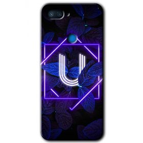 Xiaomi Mi 8 Lite Dark Neon Yaprak U Harfi Baskılı Uyumlu Silikon Kılıf