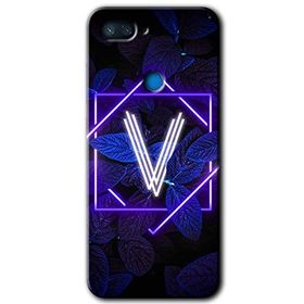 Xiaomi Mi 8 Lite Dark Neon Yaprak V Harfi Baskılı Uyumlu Silikon Kılıf