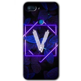 Xiaomi Mi 8 Lite Dark Neon Yaprak V Harfi Baskılı Uyumlu Silikon Kılıf