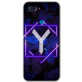 Xiaomi Mi 8 Lite Dark Neon Yaprak Y Harfi Baskılı Uyumlu Silikon Kılıf