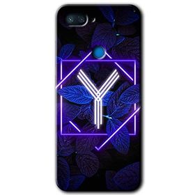 Xiaomi Mi 8 Lite Dark Neon Yaprak Y Harfi Baskılı Uyumlu Silikon Kılıf