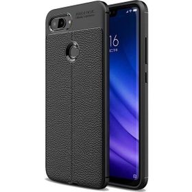 Xiaomi Mi 8 Lite Deri Görünümlü Niss Silikon Kılıf
