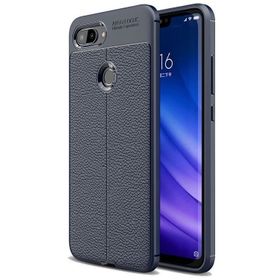 Xiaomi Mi 8 Lite Deri Görünümlü Niss Silikon Kılıf