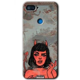 Xiaomi Mi 8 Lite Devil Girl Baskılı Uyumlu Silikon Kılıf