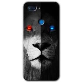 Xiaomi Mi 8 Lite Fire and Ice Lion Baskılı Uyumlu Silikon Kılıf