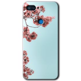 Xiaomi Mi 8 Lite Japon Çiçeği Baskılı Uyumlu Silikon Kılıf