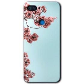 Xiaomi Mi 8 Lite Japon Çiçeği Baskılı Uyumlu Silikon Kılıf