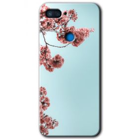 Xiaomi Mi 8 Lite Japon Çiçeği Baskılı Uyumlu Silikon Kılıf