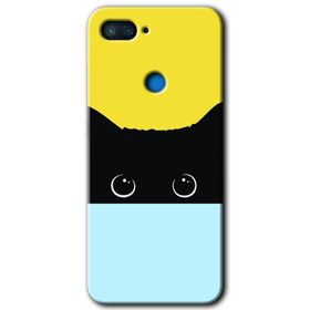 Xiaomi Mi 8 Lite Kara Kedi Baskılı Uyumlu Silikon Kılıf