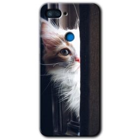 Xiaomi Mi 8 Lite Kedi Bakışı Baskılı Uyumlu Silikon Kılıf
