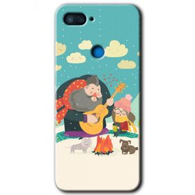 Xiaomi Mi 8 Lite Kış Pikniği Baskılı Uyumlu Silikon Kılıf