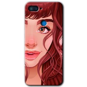 Xiaomi Mi 8 Lite Kızıl Kız Baskılı Uyumlu Silikon Kılıf