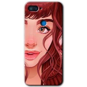 Xiaomi Mi 8 Lite Kızıl Kız Baskılı Uyumlu Silikon Kılıf