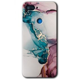 Xiaomi Mi 8 Lite Liquid Mermer Baskılı Uyumlu Silikon Kılıf