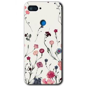 Xiaomi Mi 8 Lite Mat Çiçek Baskılı Uyumlu Silikon Kılıf