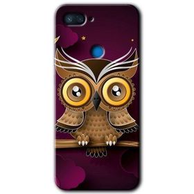 Xiaomi Mi 8 Lite Owl Bird Branch Baskılı Uyumlu Silikon Kılıf