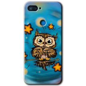 Xiaomi Mi 8 Lite Owl Bird Stars Baskılı Uyumlu Silikon Kılıf