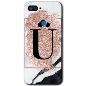 Xiaomi Mi 8 Lite Pembe Mermer Desenli Ü Harfi Baskılı Uyumlu Silikon Kılıf