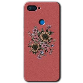Xiaomi Mi 8 Lite Retro Çiçek Baskılı Uyumlu Silikon Kılıf