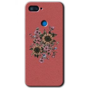Xiaomi Mi 8 Lite Retro Çiçek Baskılı Uyumlu Silikon Kılıf