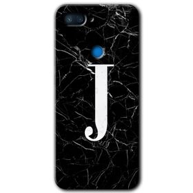 Xiaomi Mi 8 Lite Siyah Mermer Desenli F Harfi Baskılı Uyumlu Silikon Kılıf