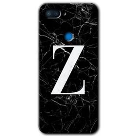 Xiaomi Mi 8 Lite Siyah Mermer Desenli Y Harfi Baskılı Uyumlu Silikon Kılıf