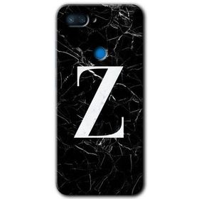 Xiaomi Mi 8 Lite Siyah Mermer Desenli Z Harfi Baskılı Uyumlu Silikon Kılıf