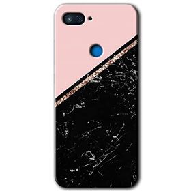 Xiaomi Mi 8 Lite Yarım Mermer Baskılı Uyumlu Silikon Kılıf