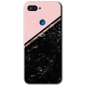 Xiaomi Mi 8 Lite Yarım Mermer Baskılı Uyumlu Silikon Kılıf